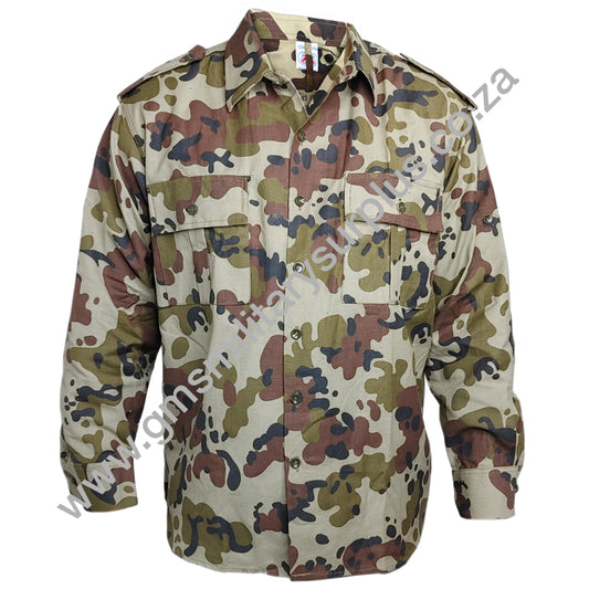 Romanian Field Shirt (Used) (Green Camo)